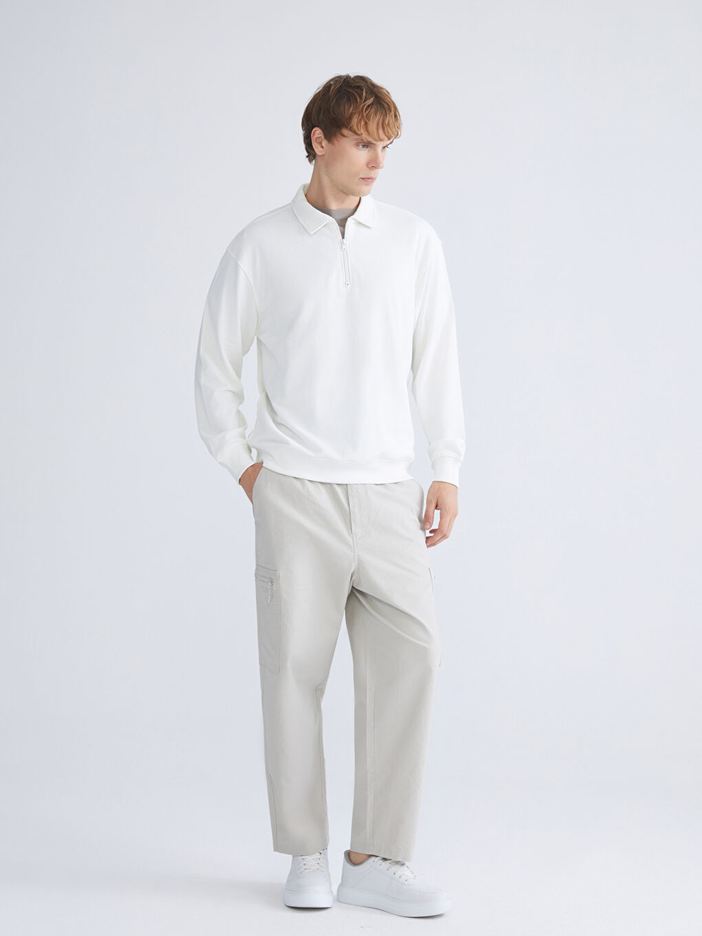XSIDE Polo Neck Men's Sweatshirt -W57546Z8-EEW