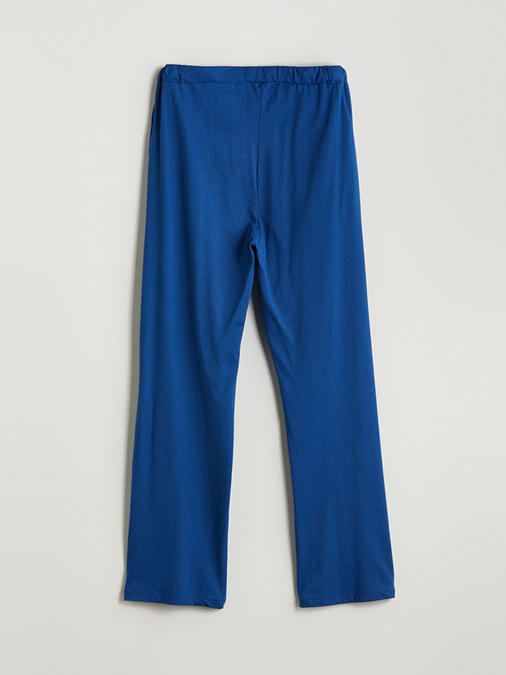 Mavi Beli Lastikli Kadın Pijama Altı-1