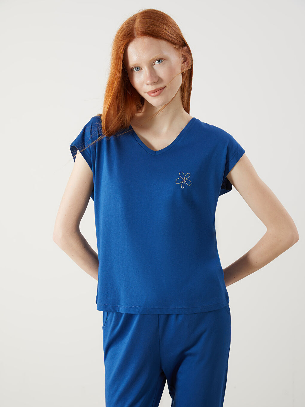 LCW DREAM Woman BLUE Pyjama Set -W57562Z8-R4B