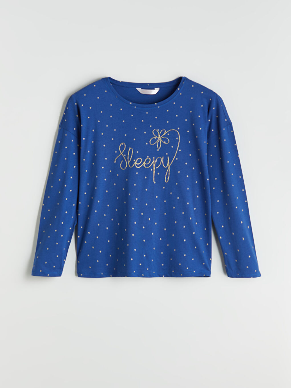 LCW DREAM Crew Neck Polka Dot Long Sleeve Women's Pyjamas Set -W57565Z8-LQN