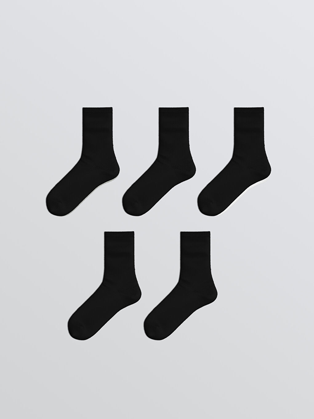 Women's Plain Ankle Socks 5 Pack