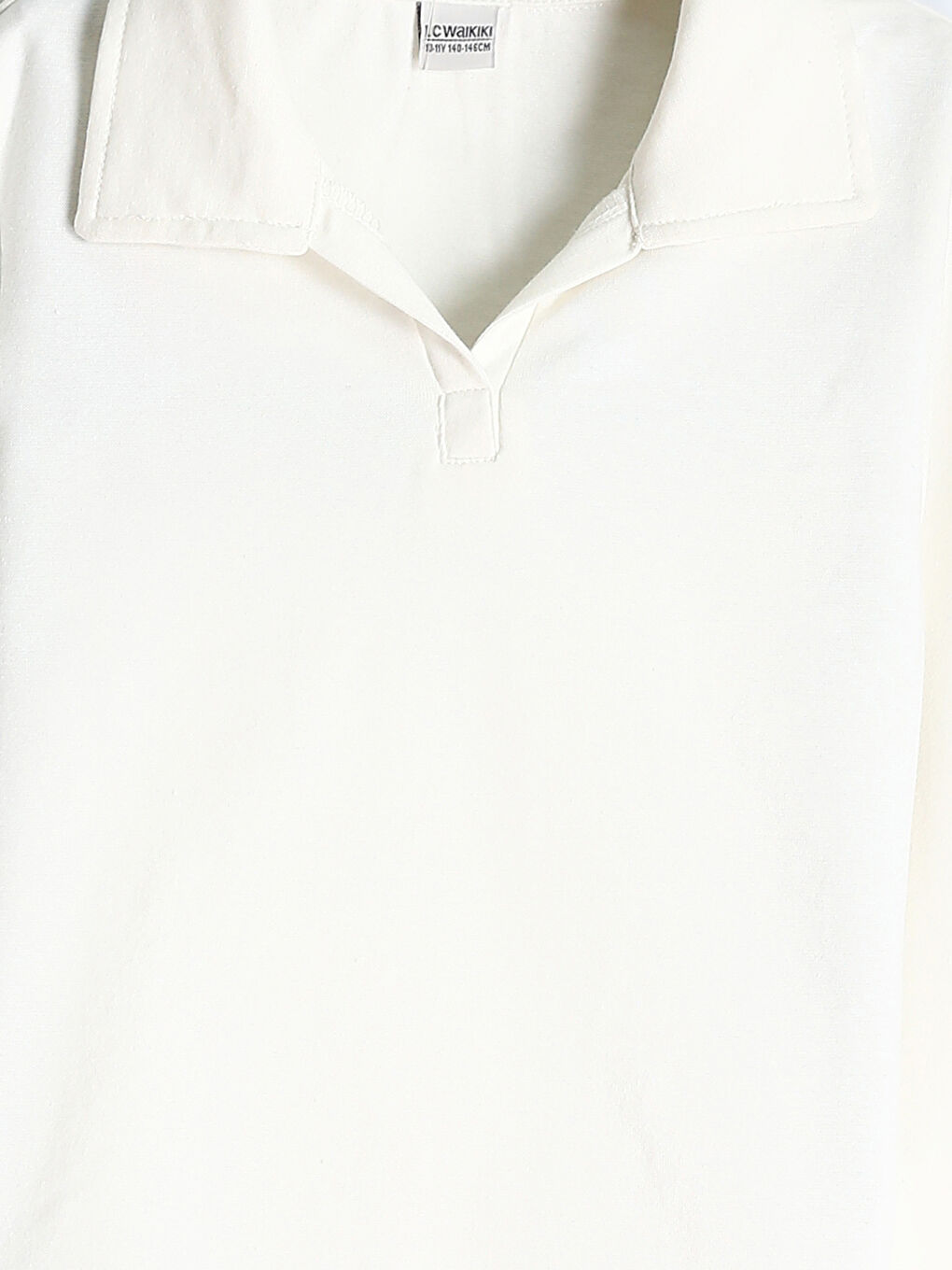 Polo Neck Girls' T-Shirt-2