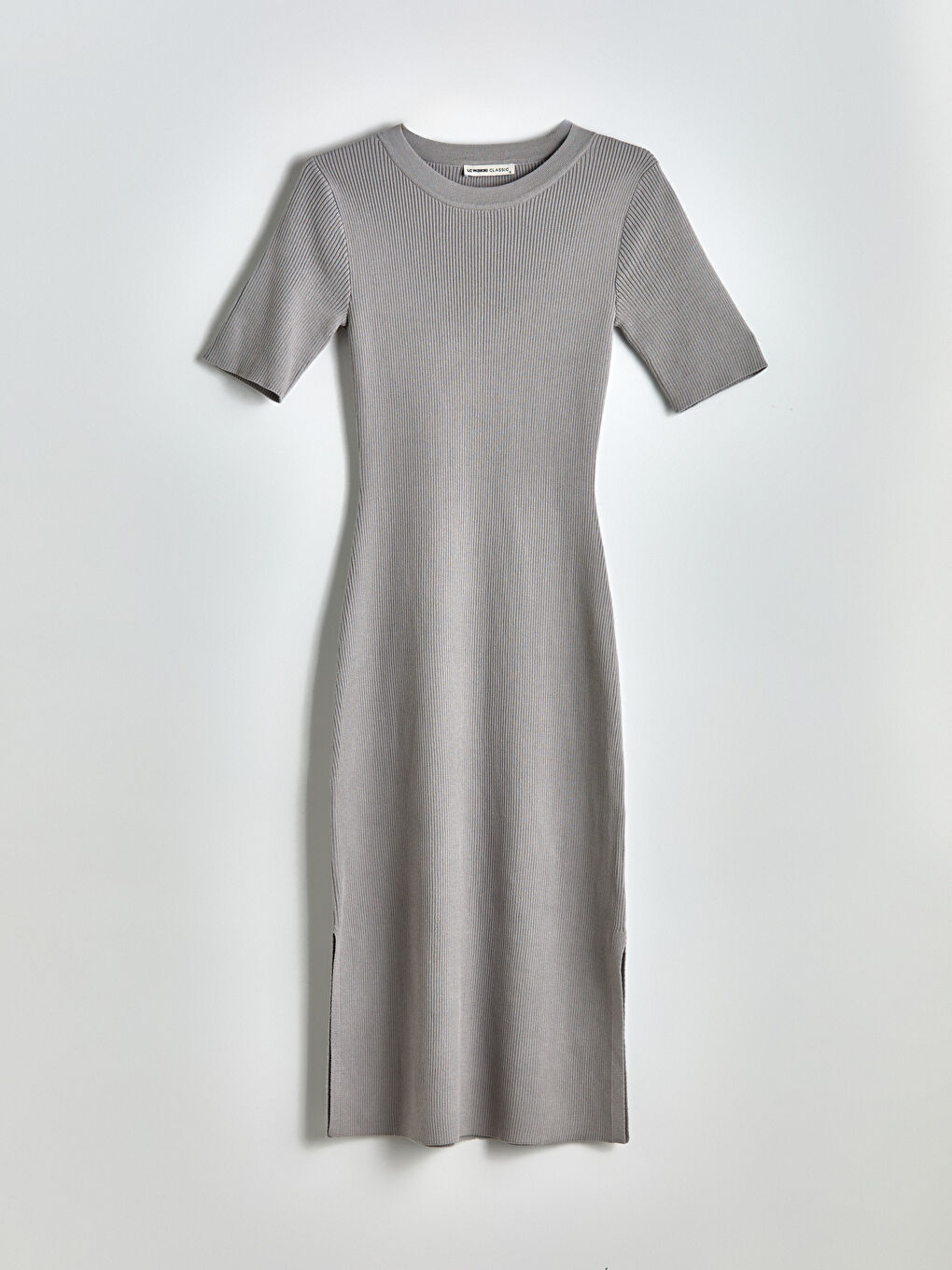 LCWAIKIKI Classic Crew Neck Knit Dress -W57625Z8-DCR