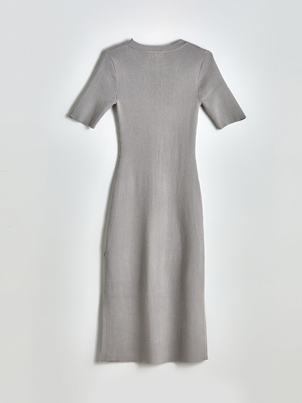 LCWAIKIKI Classic Crew Neck Knit Dress -W57625Z8-DCR