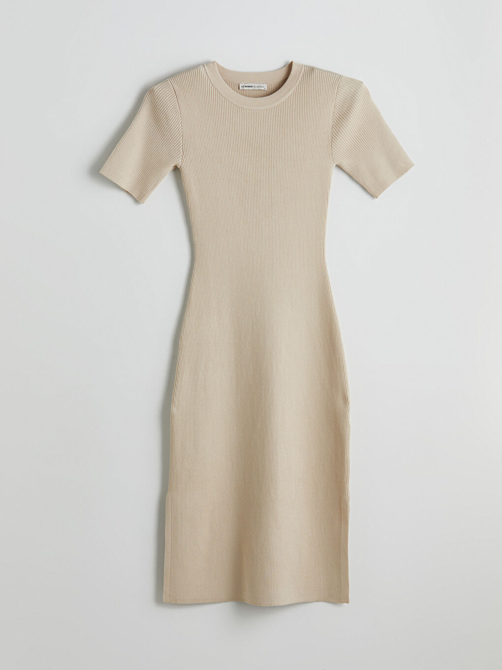 Crew Neck Knit Dress-4