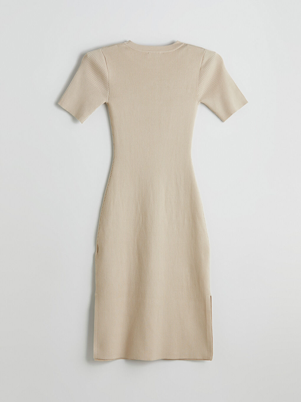 Crew Neck Knit Dress-5