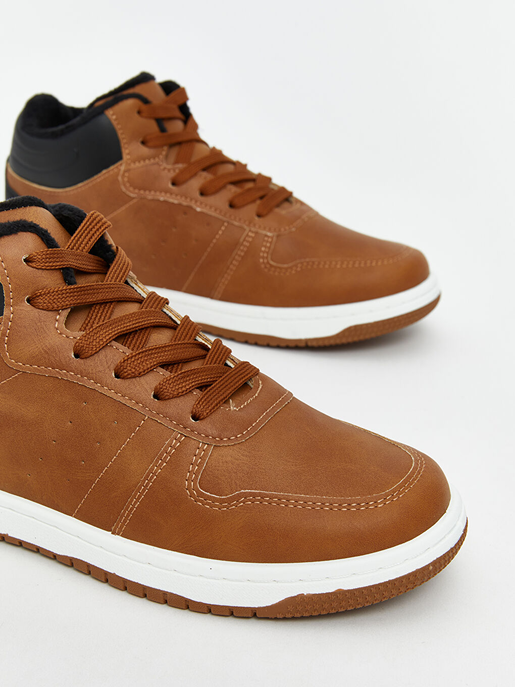 Leather Look Lace-up Boys Sneakers-2
