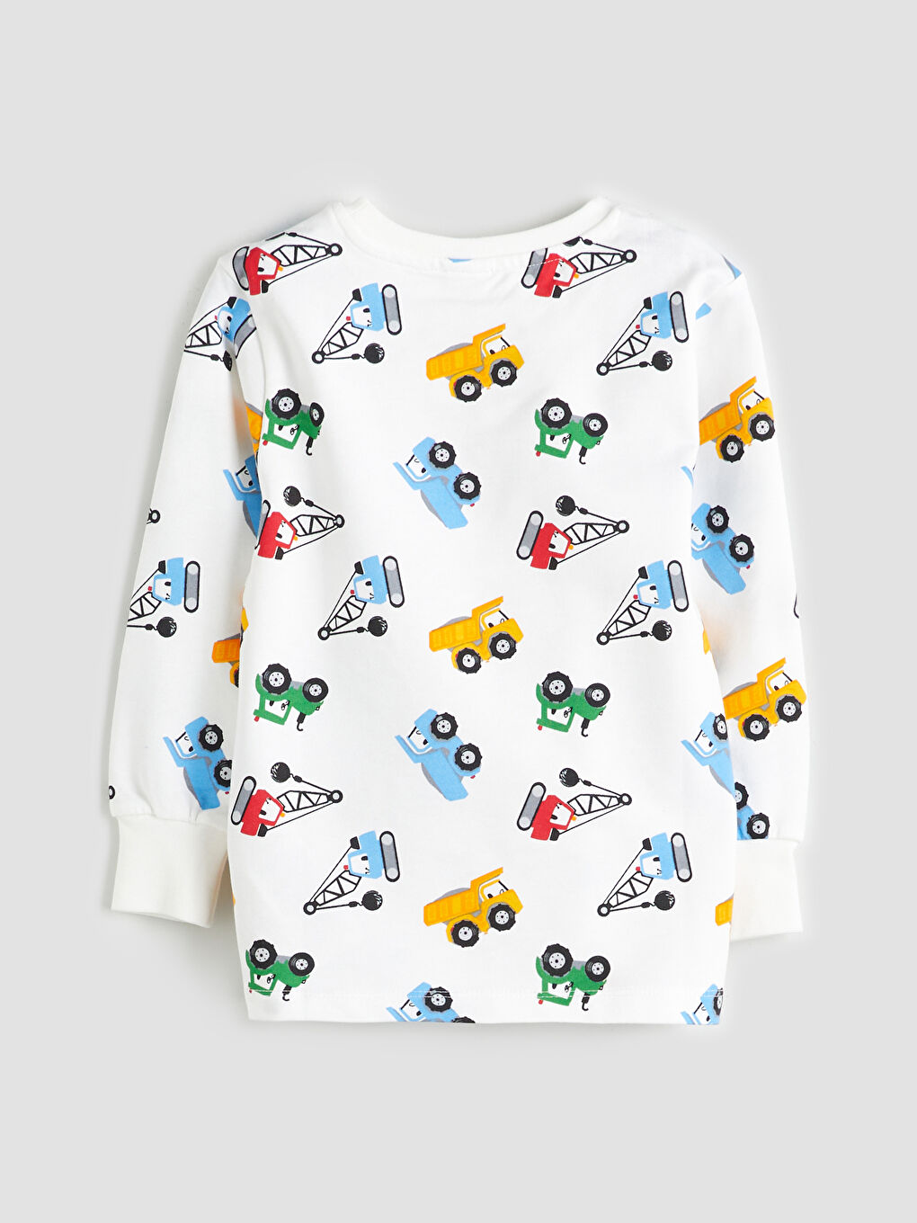 Ekru Baskılı Erkek Çocuk Pijama Üst-1