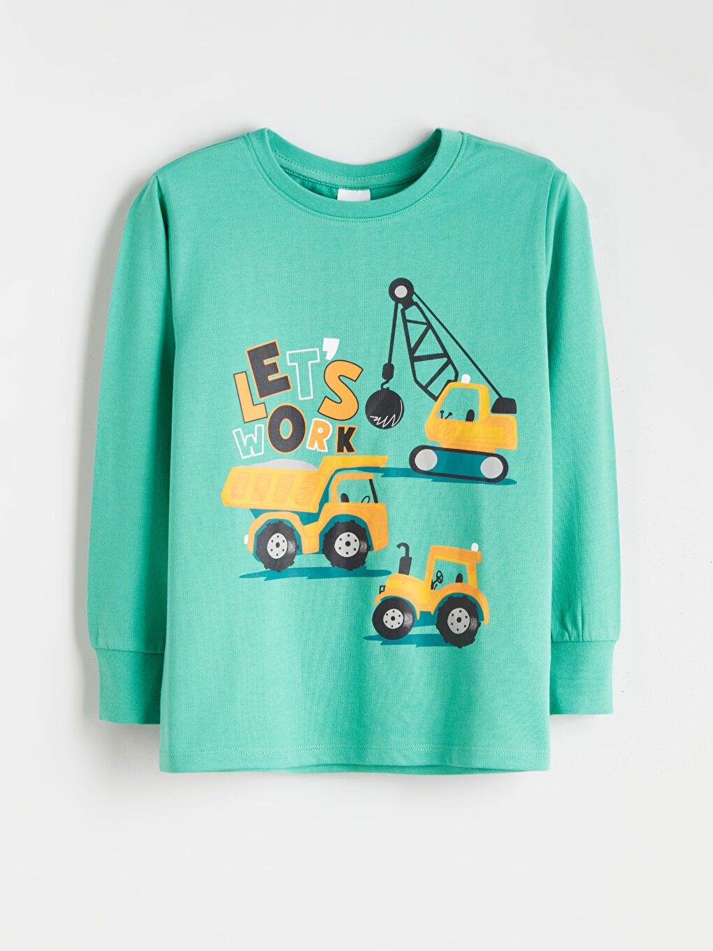 Crew Neck Printed Boys' Pyjama Set-1
