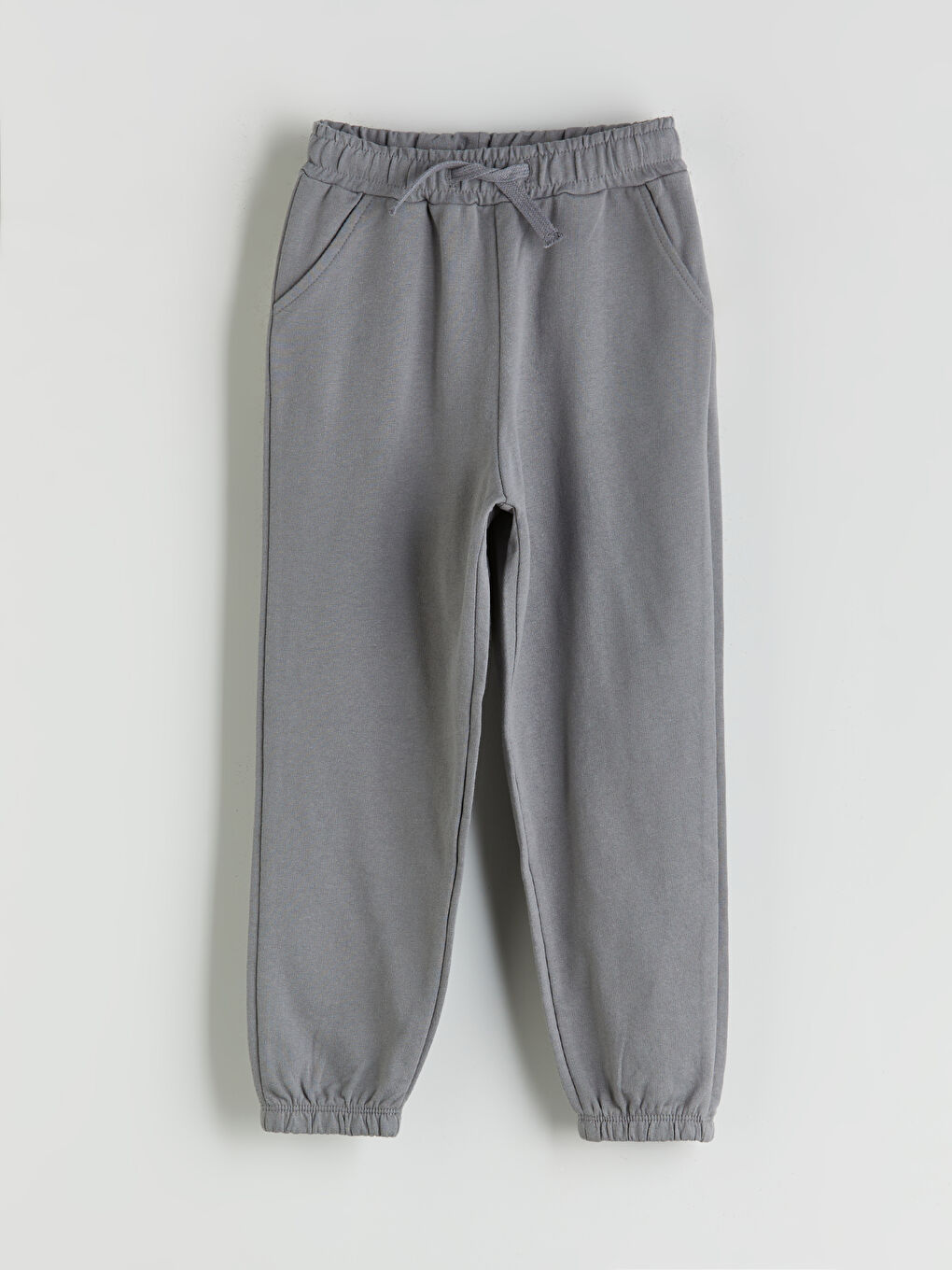 Gri Beli Lastikli Erkek Çocuk Jogger Eşofman Altı
