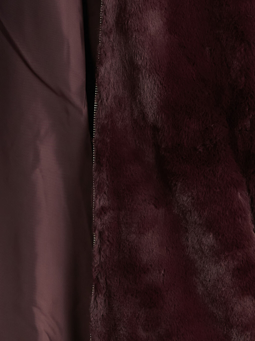 Funnel Neck Women's Faux Fur Overcoat-7