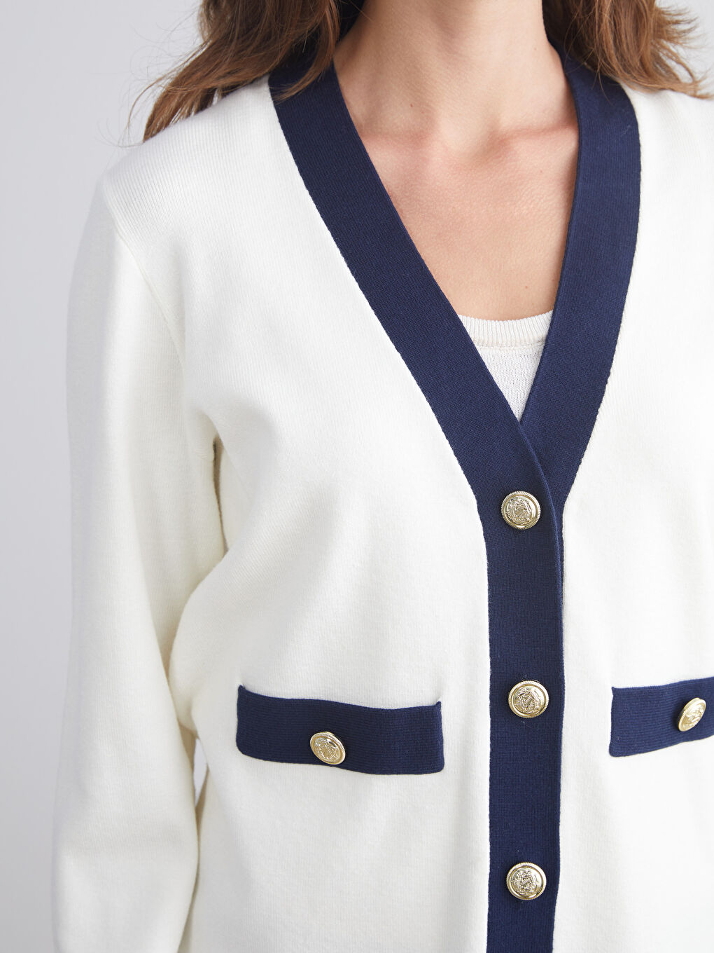 V Neck Women's Knitwear Cardigan-2