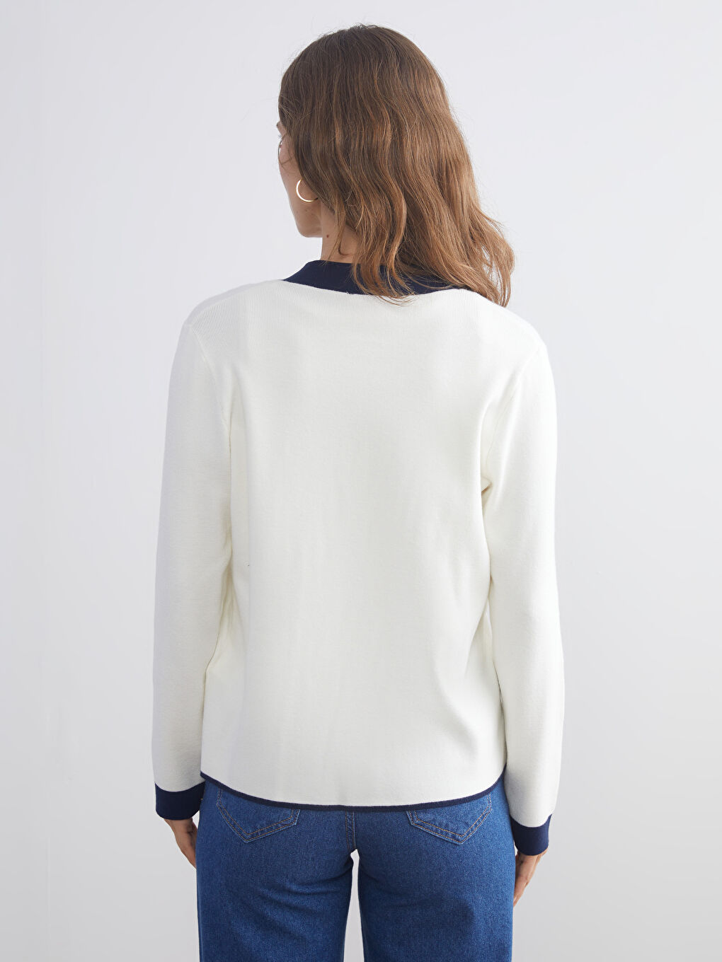 V Neck Women's Knitwear Cardigan-3