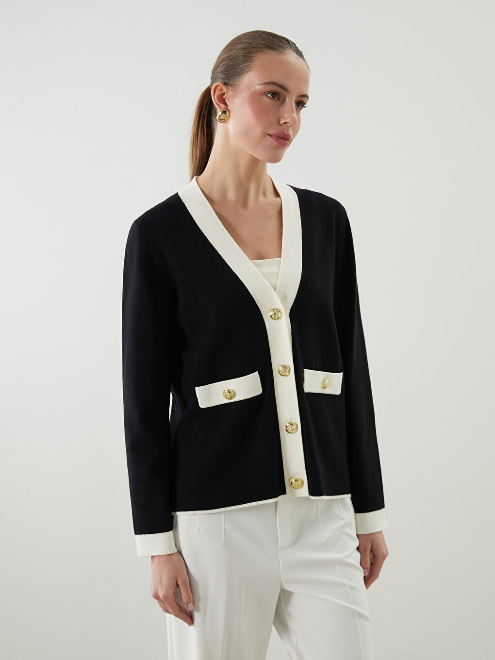V Neck Women's Knitwear Cardigan