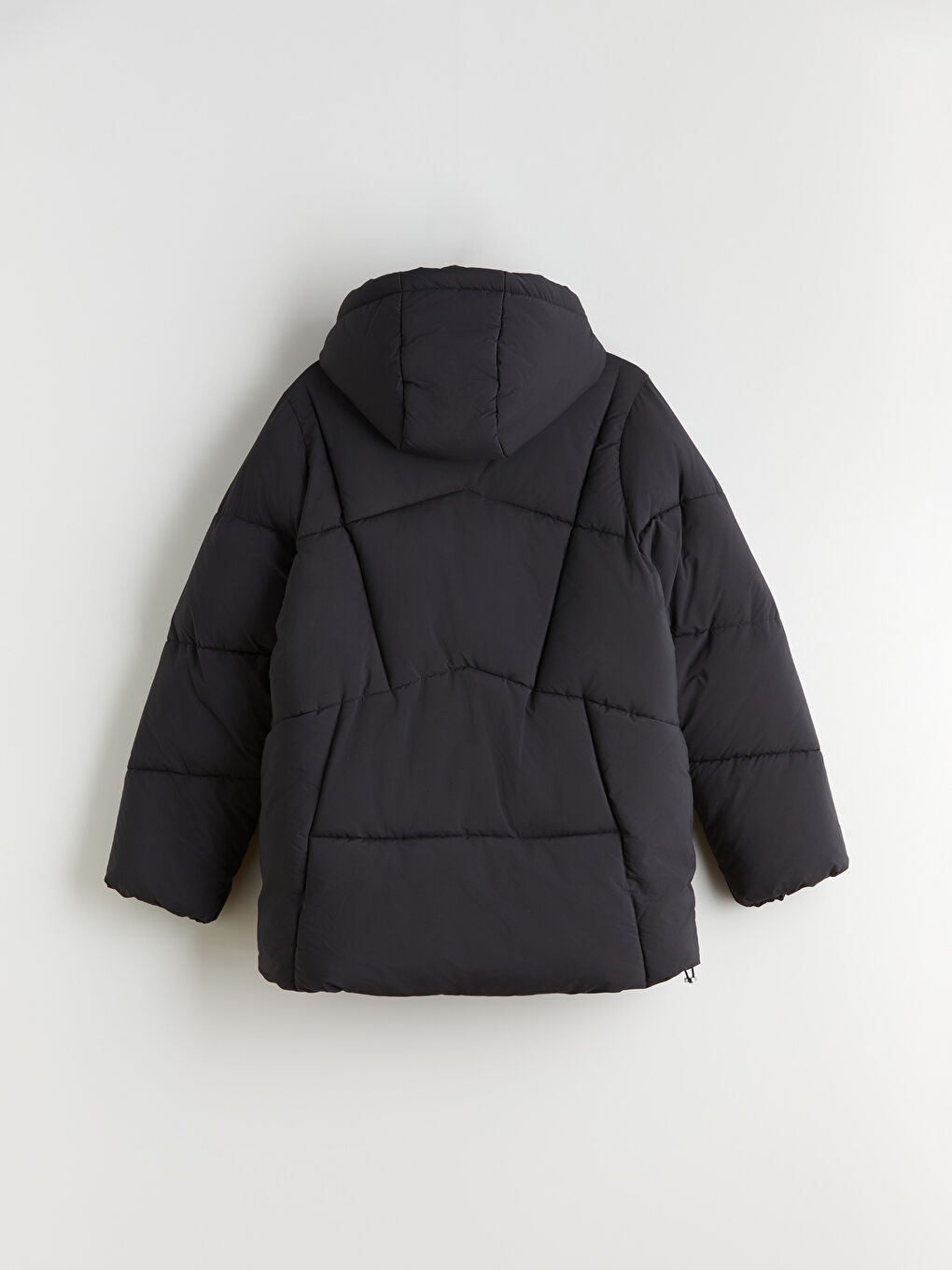 Hooded Plain Oversize Women's Puffer Coat-7
