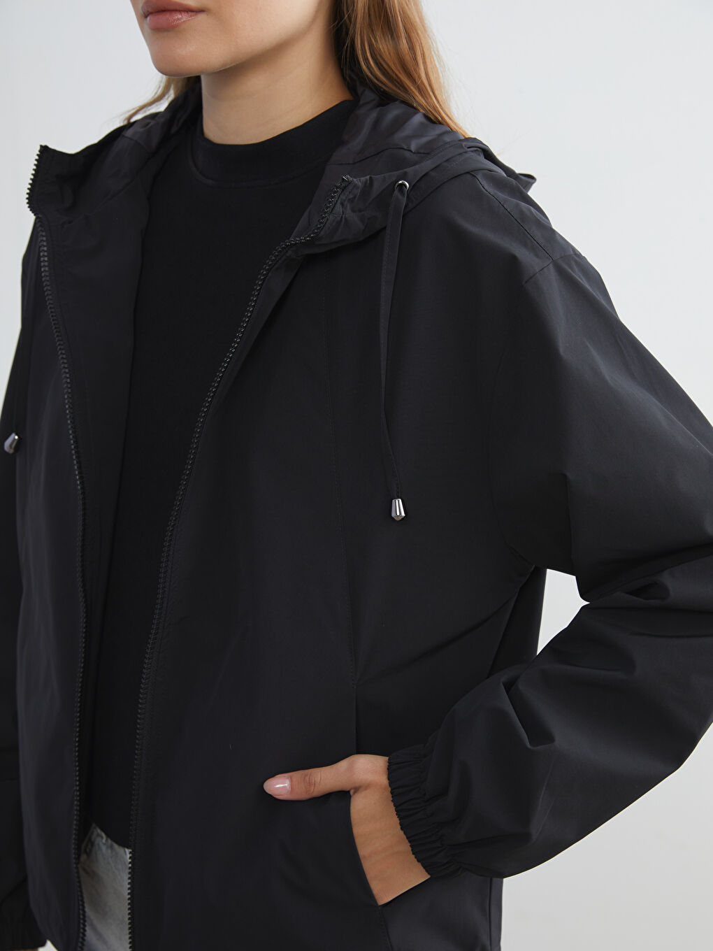 Imperméable à Capuche pour Femmes-4