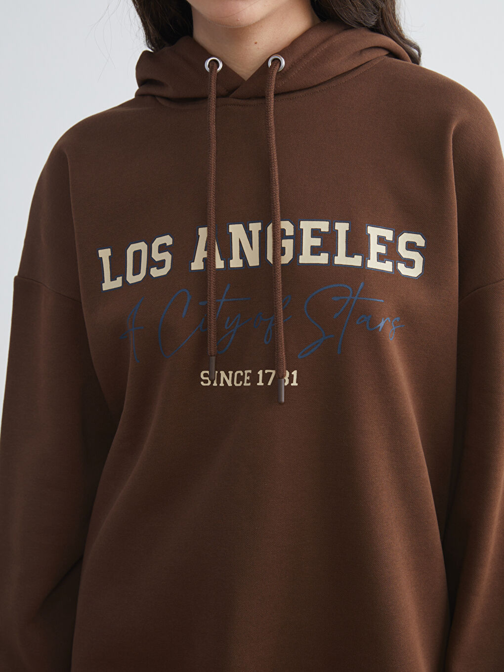 Los Angeles Printed Oversize Women's Thick Hoodie-2
