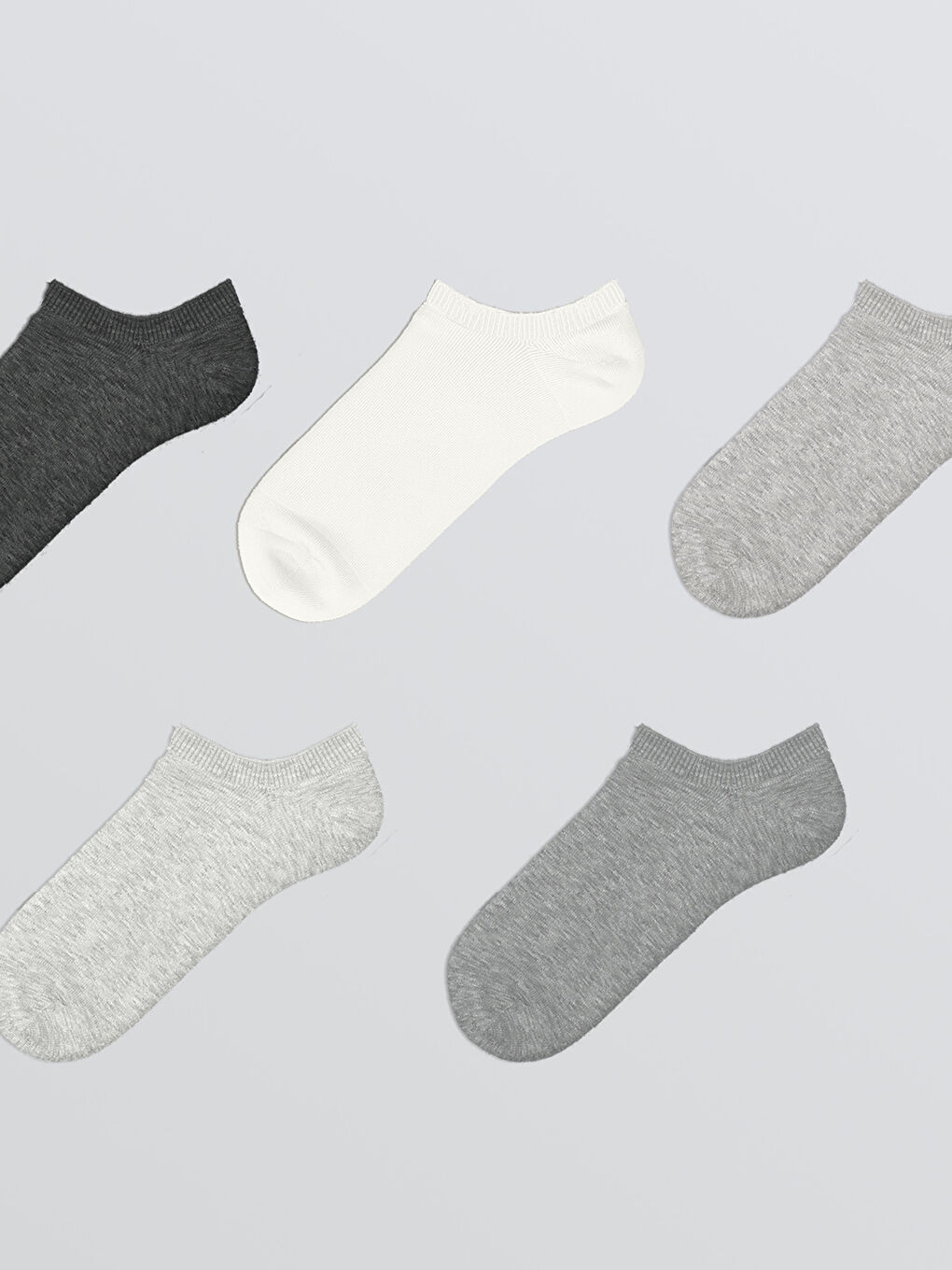 Women's Plain Sneaker Socks 5-Pack-3