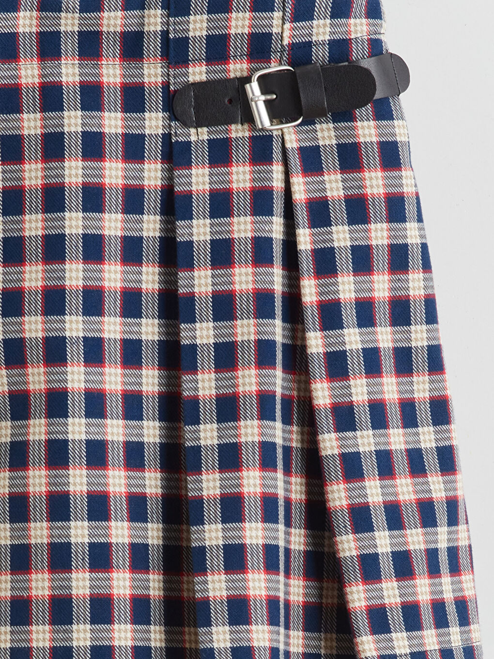 Lacivert Beli Lastikli Kız Çocuk Şort Etek ve Külotlu Çorap-2