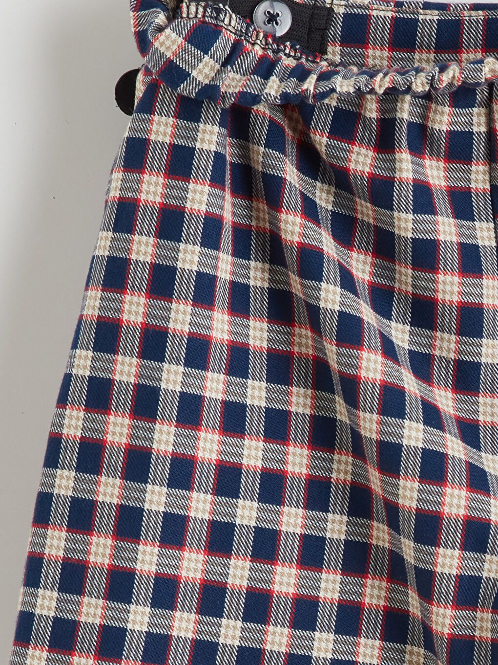 Lacivert Beli Lastikli Kız Çocuk Şort Etek ve Külotlu Çorap-3