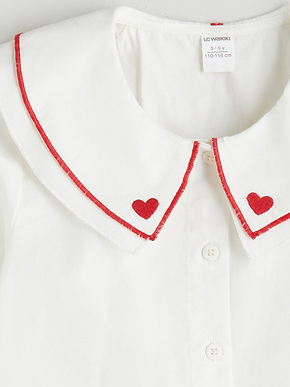 LCW Kids Girl ECRU Shirt -W57801Z1-FDU
