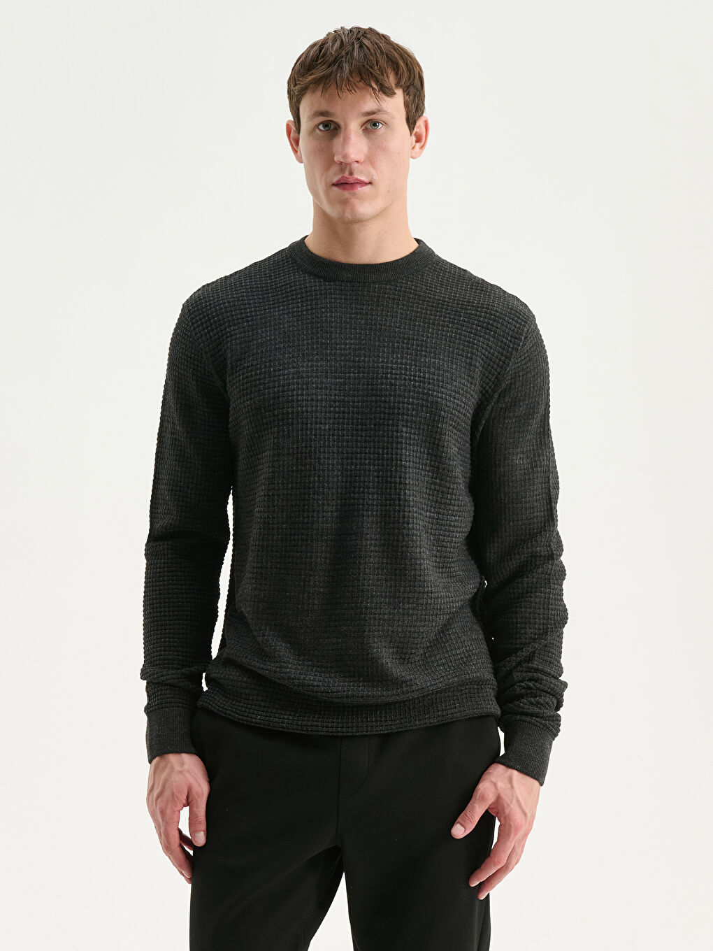 Pull-over Col rond Manches longues pour Hommes en Tricot