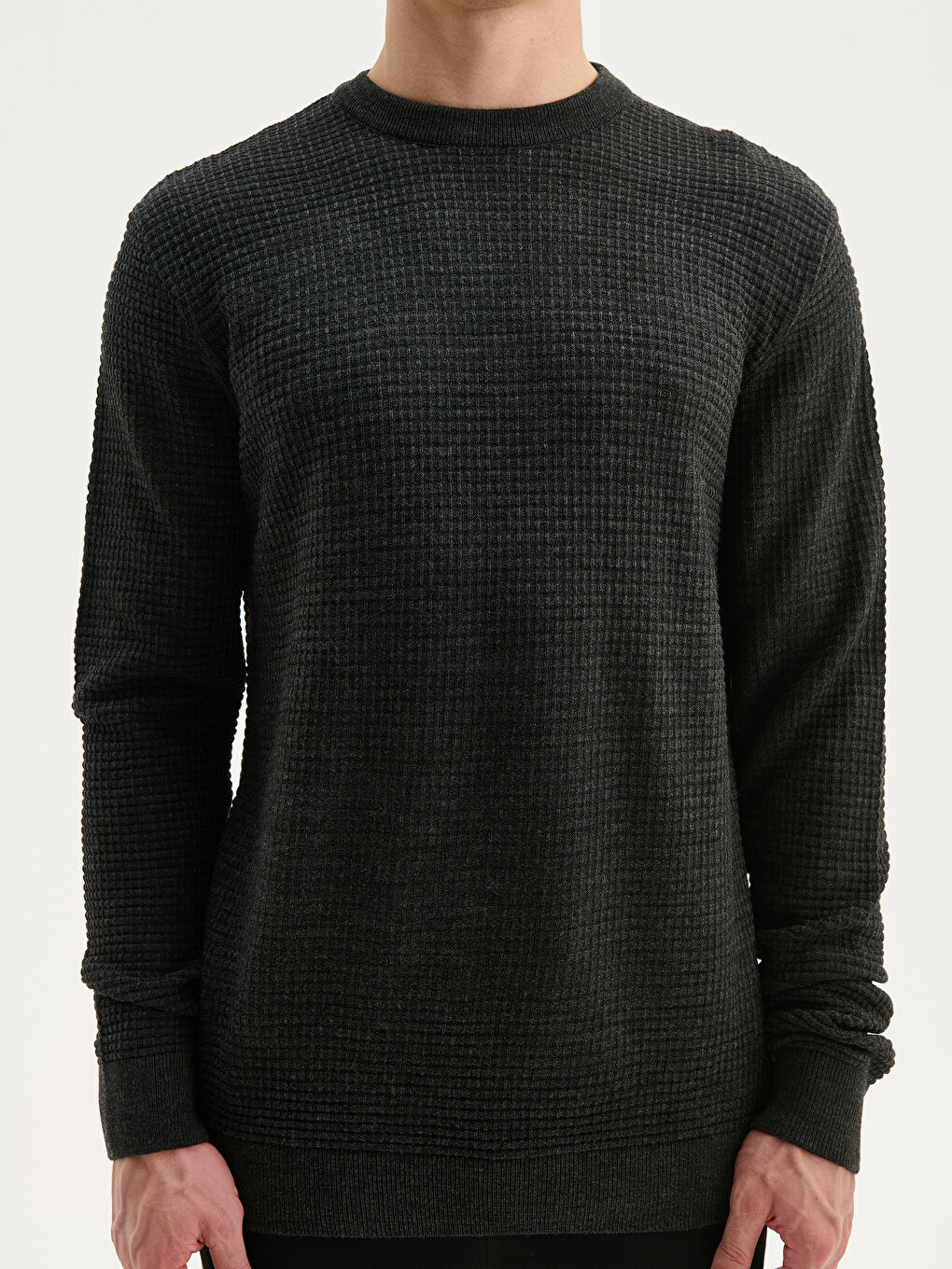 Pull-over Col rond Manches longues pour Hommes en Tricot-2