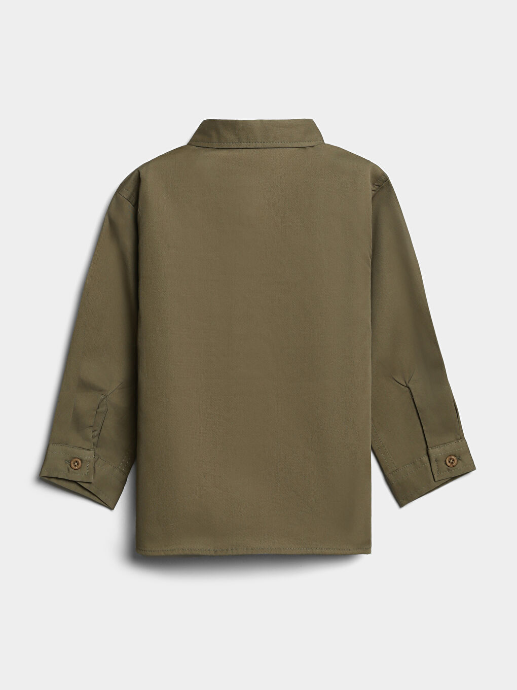 Basic Gabardine Long Sleeve Boy Shirt-1