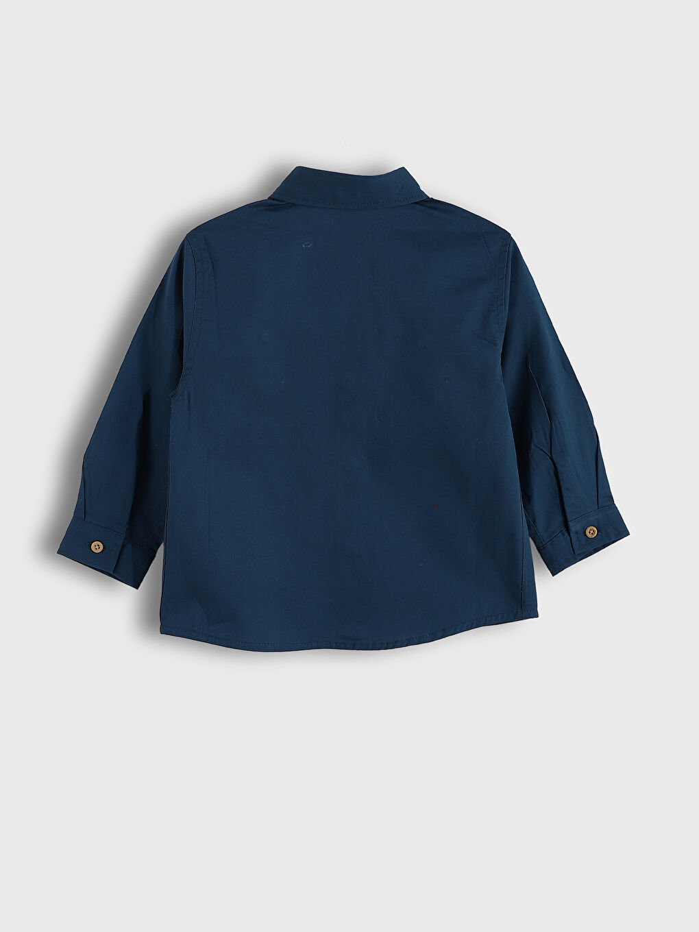 Chemise Garçon Basique à Manches Longues en Gabardine-1