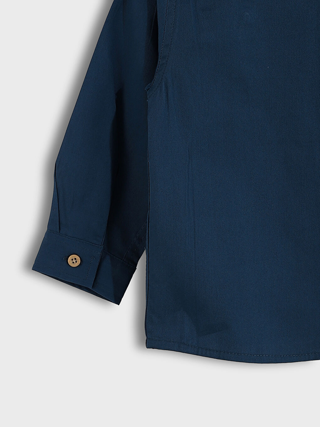 Chemise Garçon Basique à Manches Longues en Gabardine-2