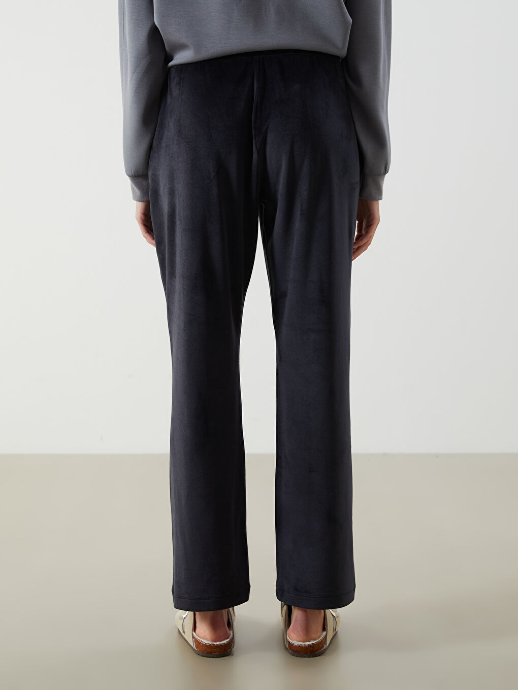 Elastic Waist Velvet Women's Pyjama Bottoms-3