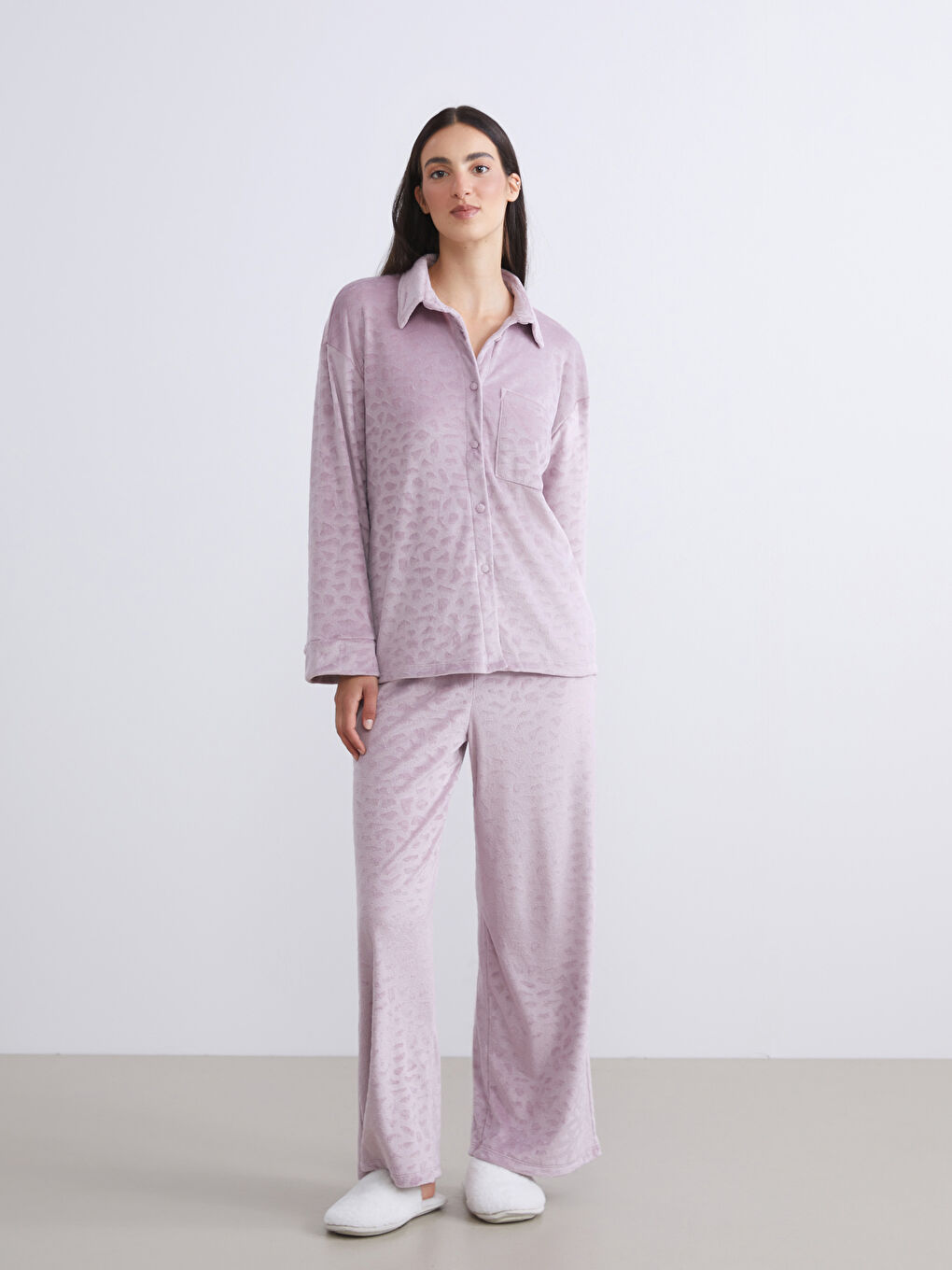 Woman LILAC Pyjama Set-1