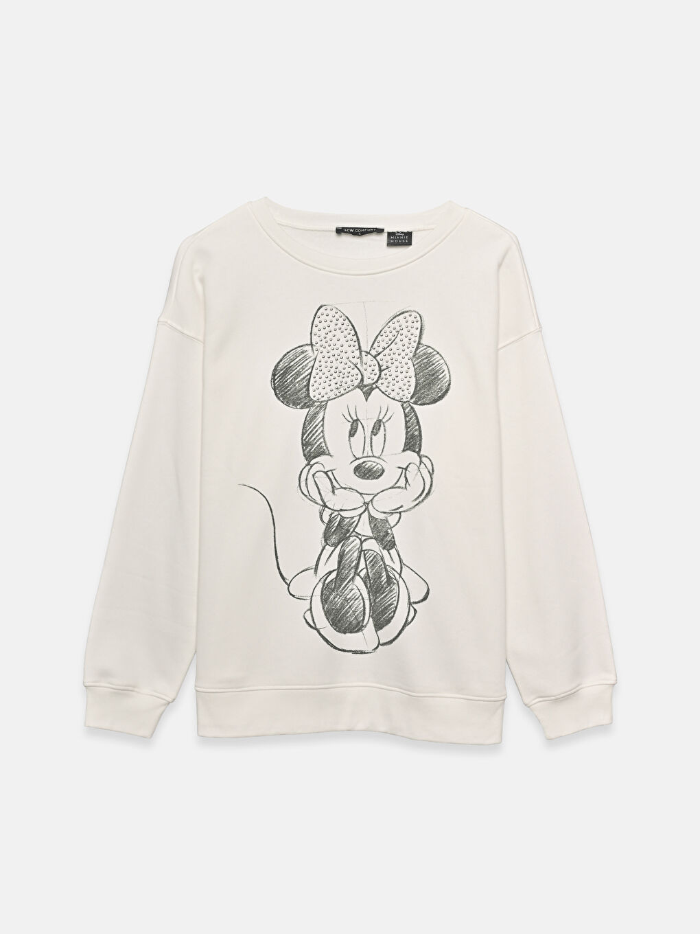 سويتشيرت نساء مطبوع ميني ماوس بكول مدور