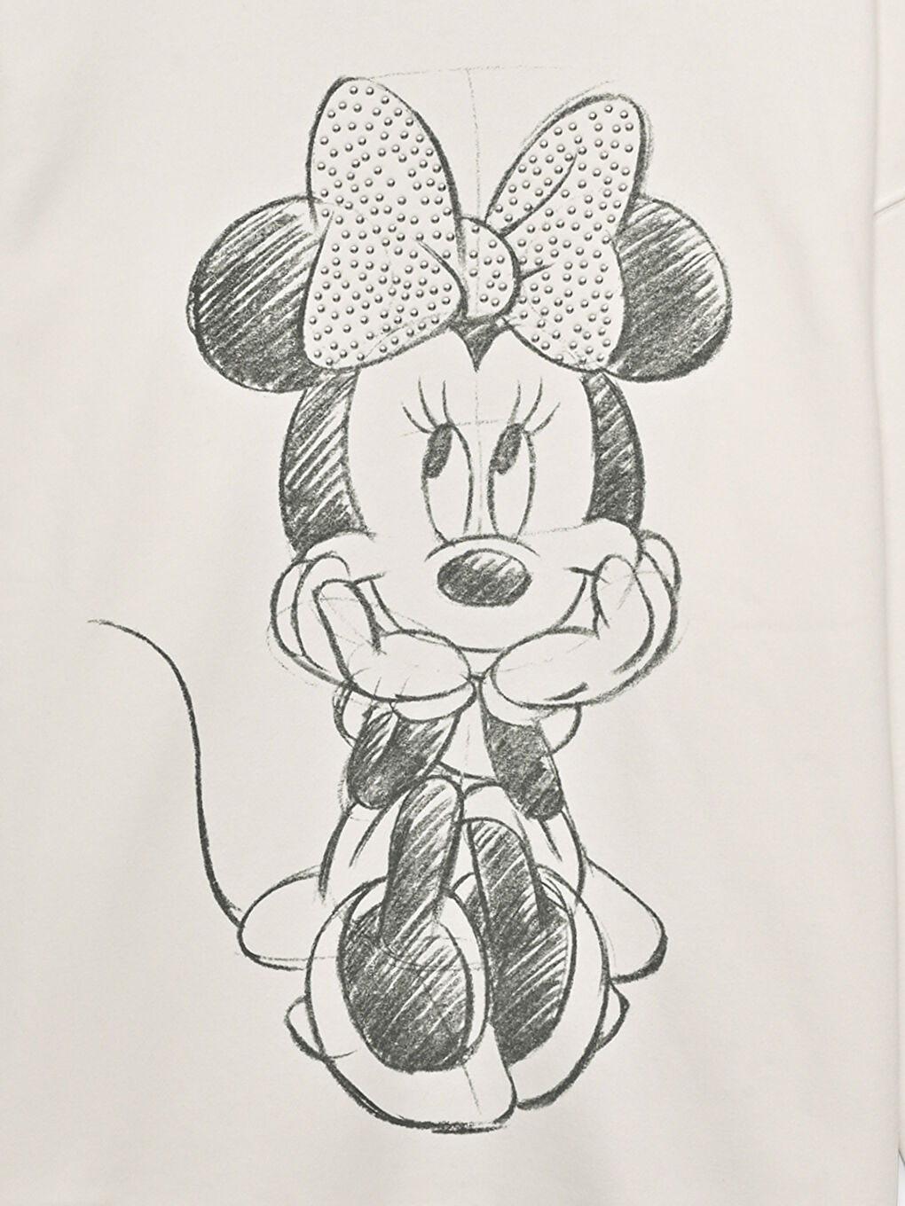 سويتشيرت نساء مطبوع ميني ماوس بكول مدور-2