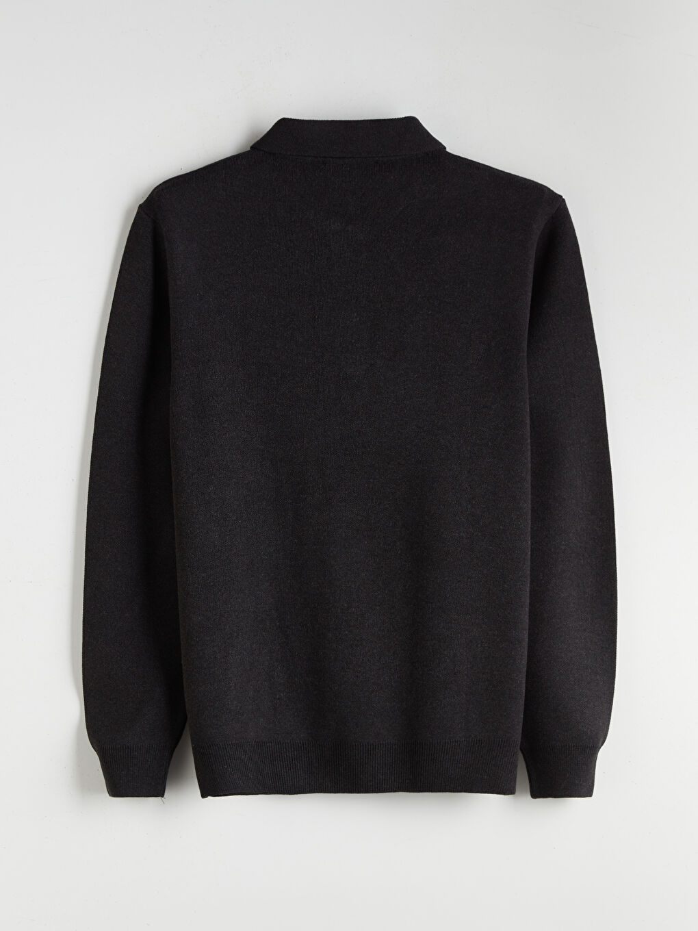 Antrasit Polo Yaka Erkek Triko Kazak-5