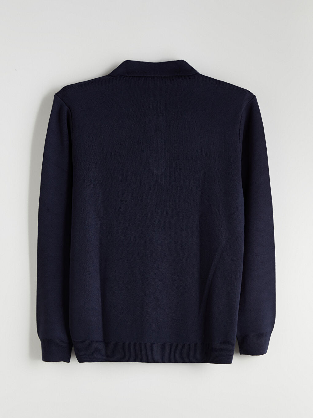 Lacivert Polo Yaka Erkek Triko Kazak-5