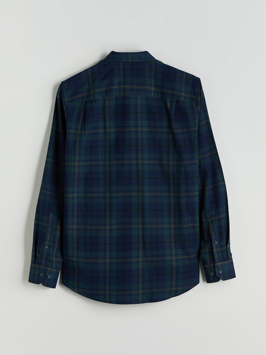 LCWAIKIKI Classic Regular Fit Long Sleeve Plaid Gabardine Men's Shirt -W57933Z8-LME
