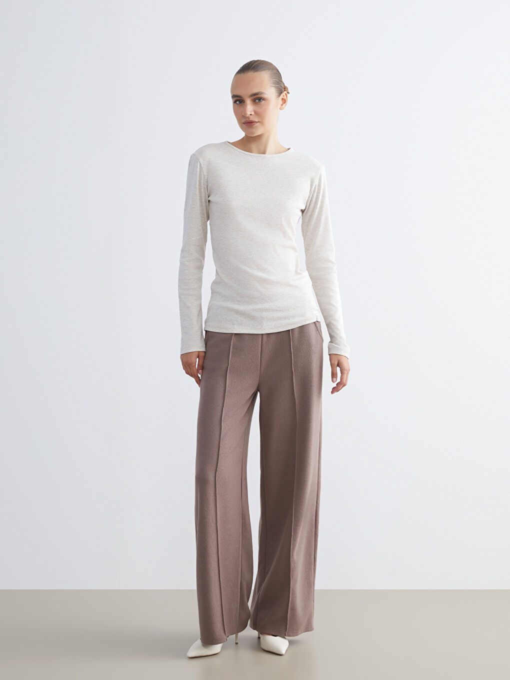 LCWAIKIKI Basic Okrugli izrez Ženski Bodi -W57945Z8-DCY