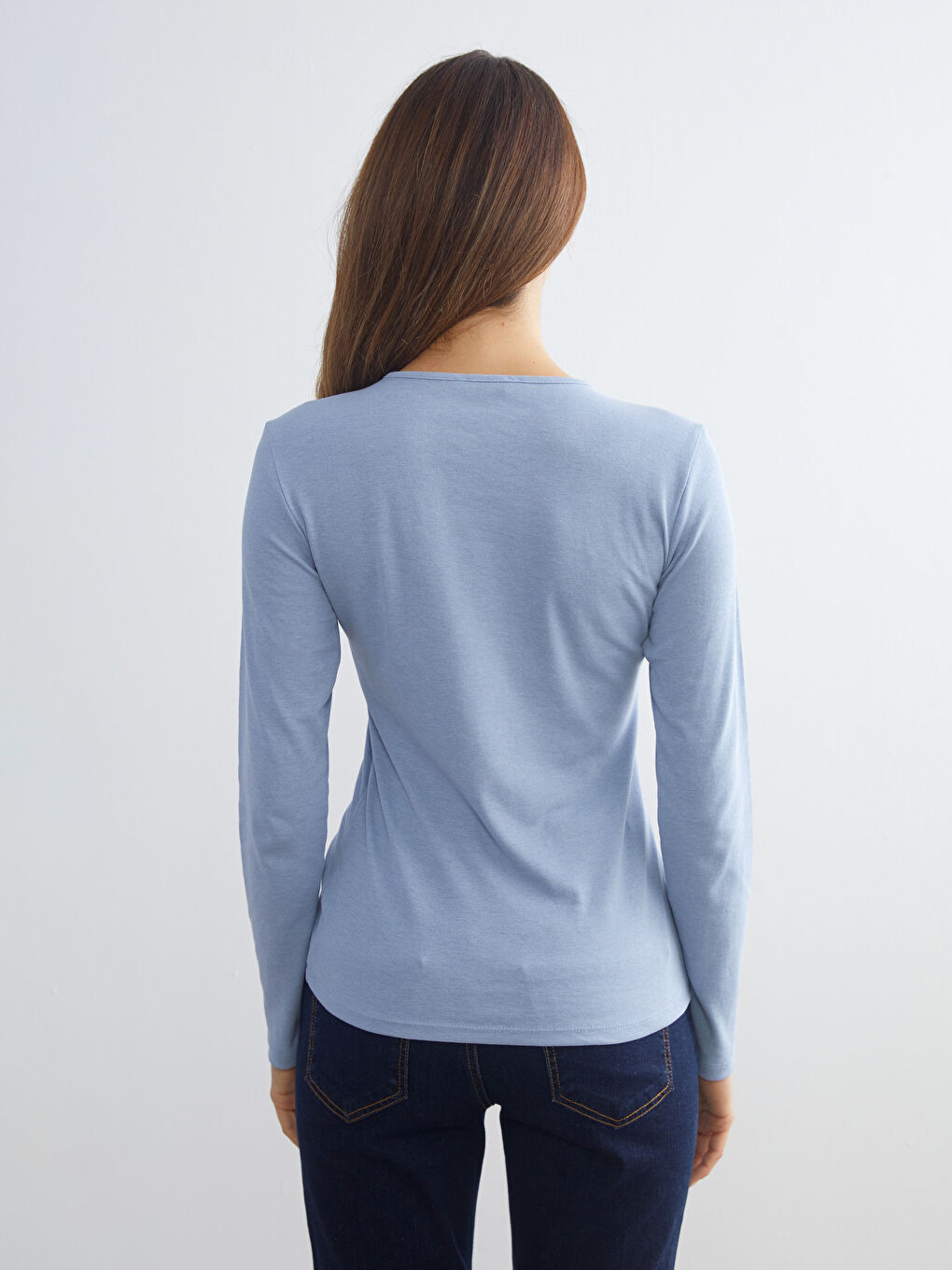 Mavi Bisiklet Yaka Kadın Body-4