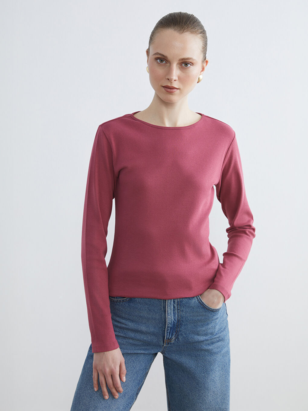 Tricou cu Guler Rotund pentru Femei