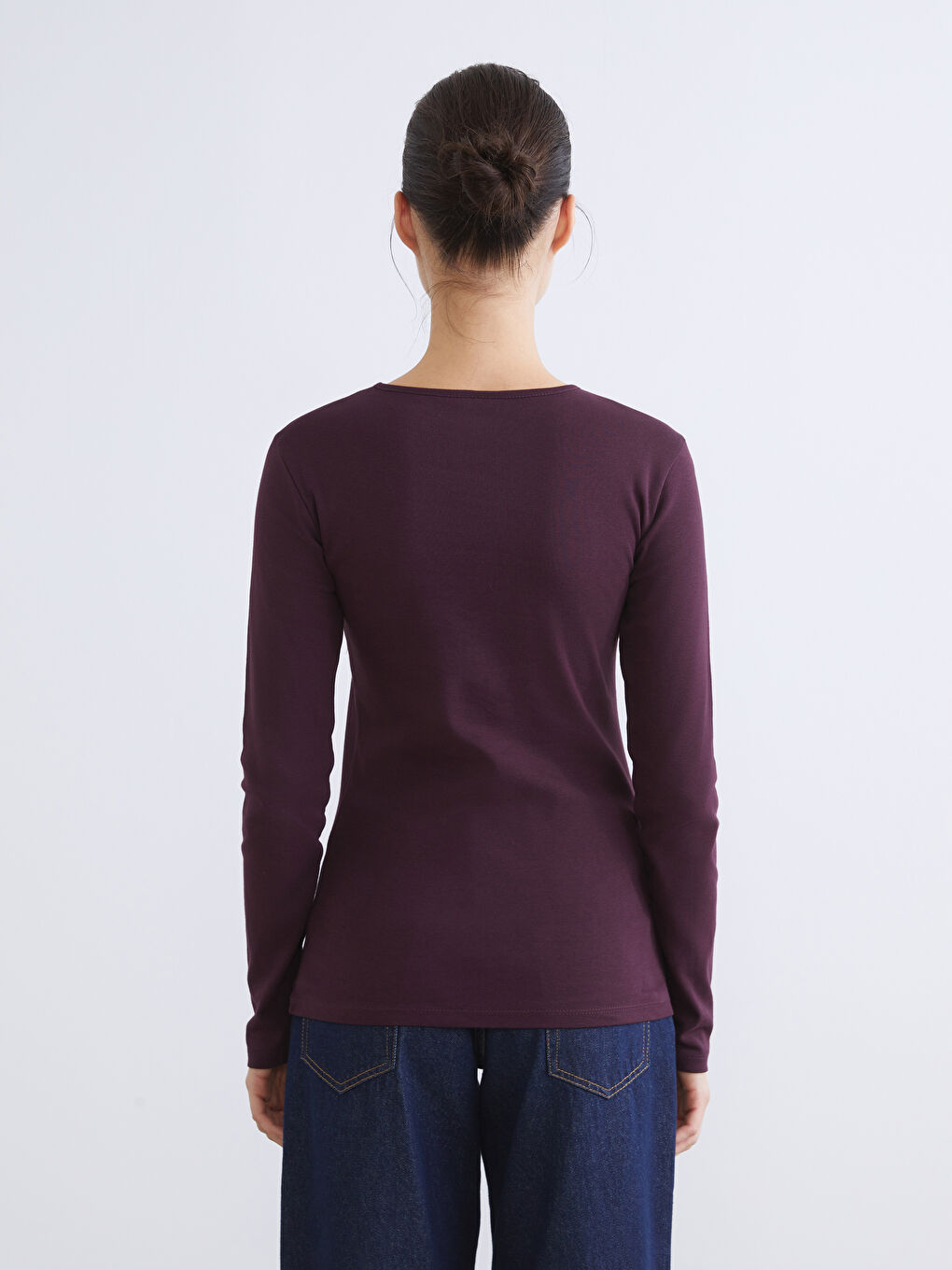 Žena TAMNO LJUBIČASTA Majica kratkih rukava-3