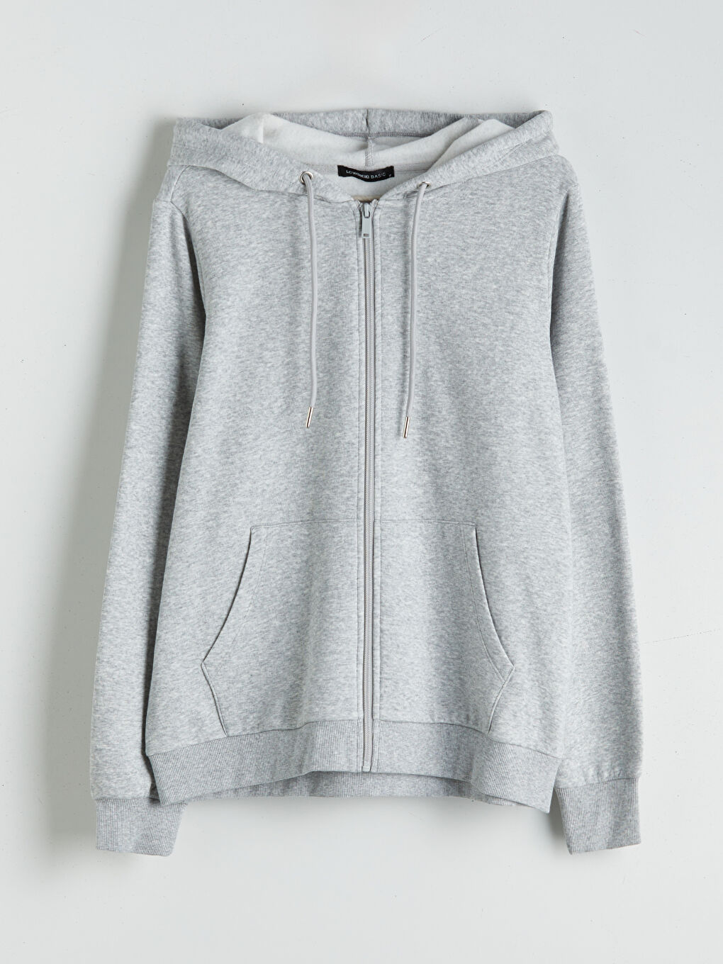 LCWAIKIKI Basic Hooded Women's Zip-Up Sweatshirt -W57947Z8-CT3