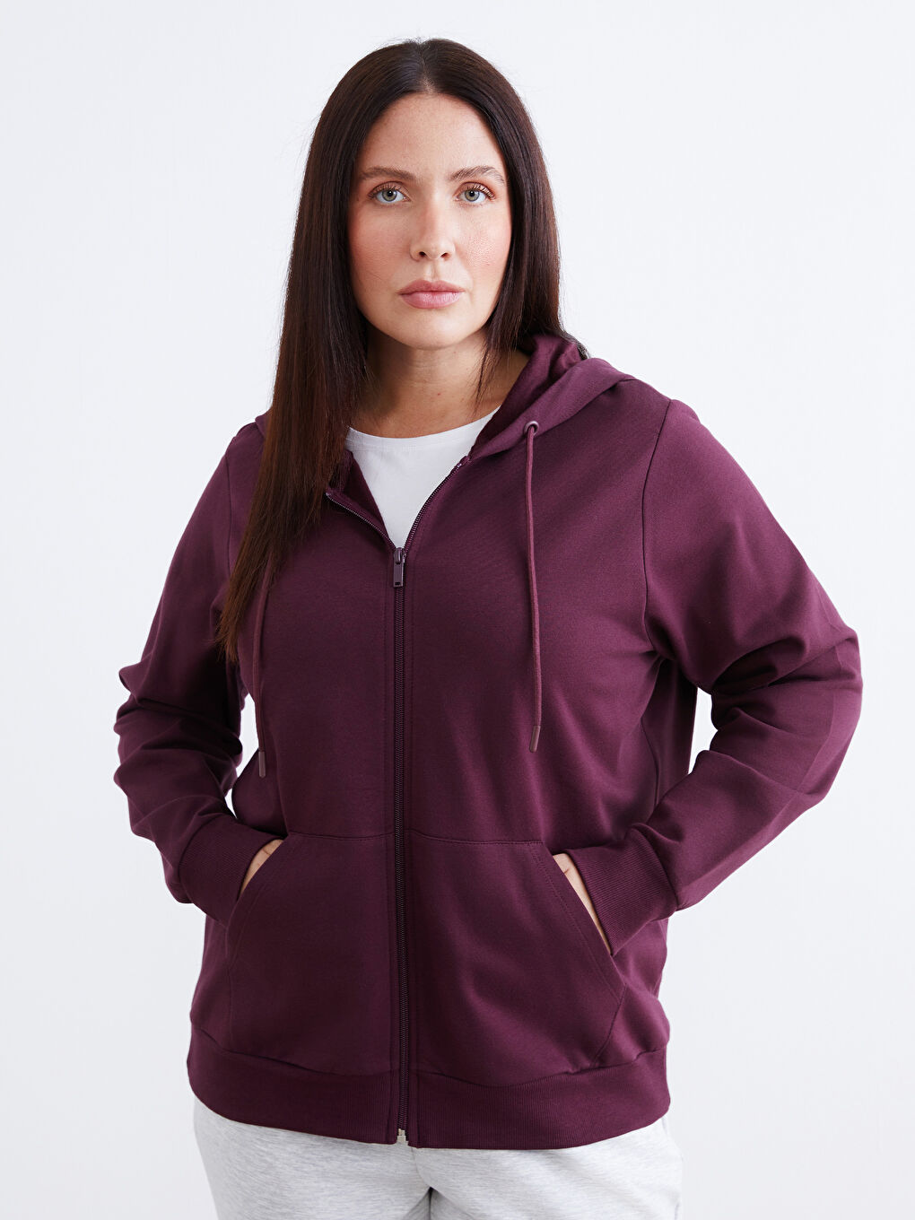 Hooded Women's Zip-Up Sweatshirt-1