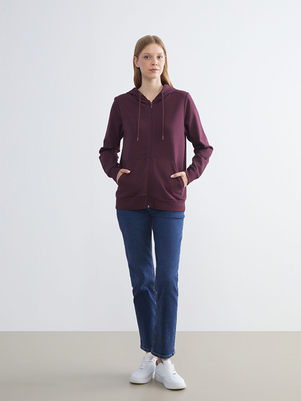 Hooded Women's Zip-Up Sweatshirt-1