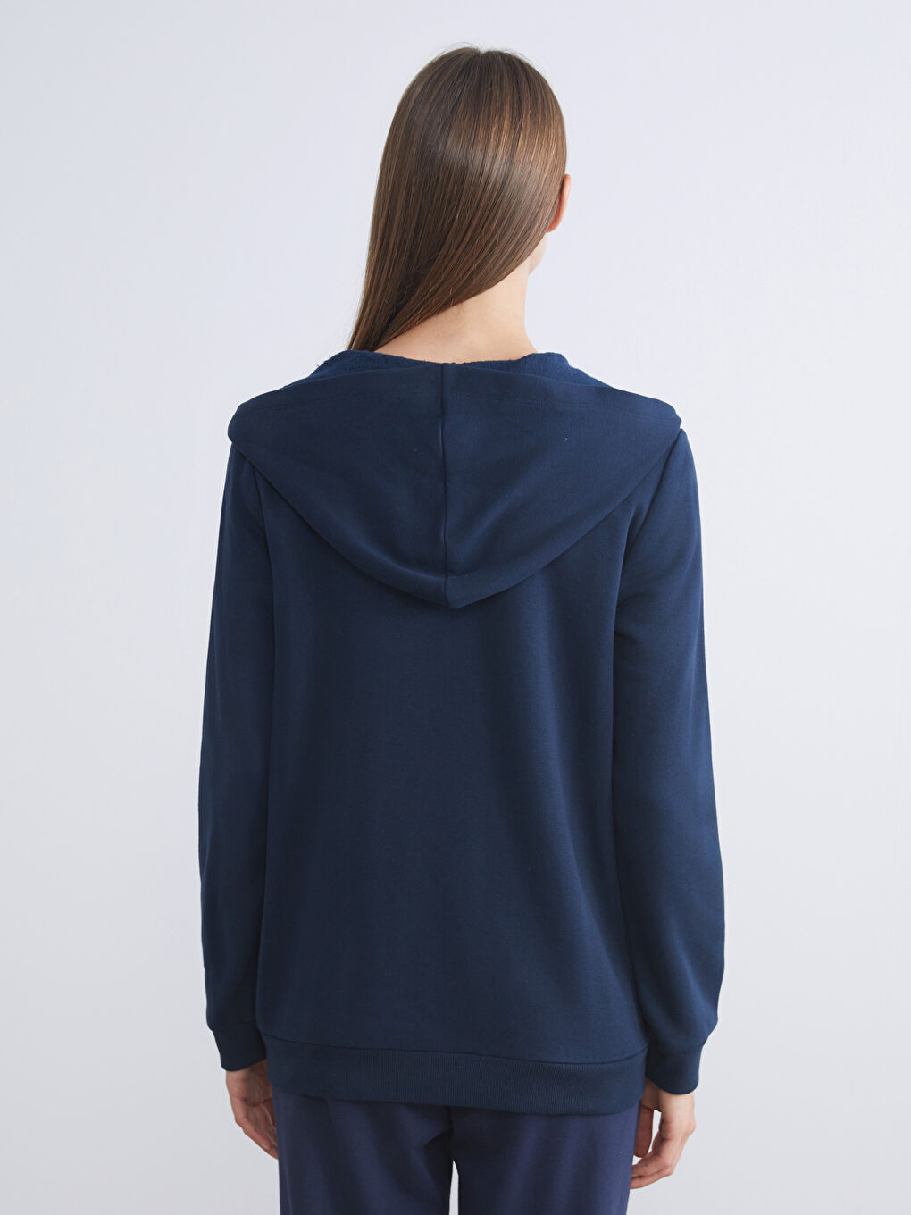 LCWAIKIKI Basic Hooded Women's Thick Zip-Up Sweatshirt -W57949Z8-RFF