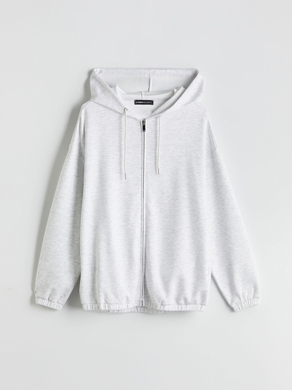LCWAIKIKI Classic Hooded Oversize Women's Zipper Sweatshirt -W57958Z8-847