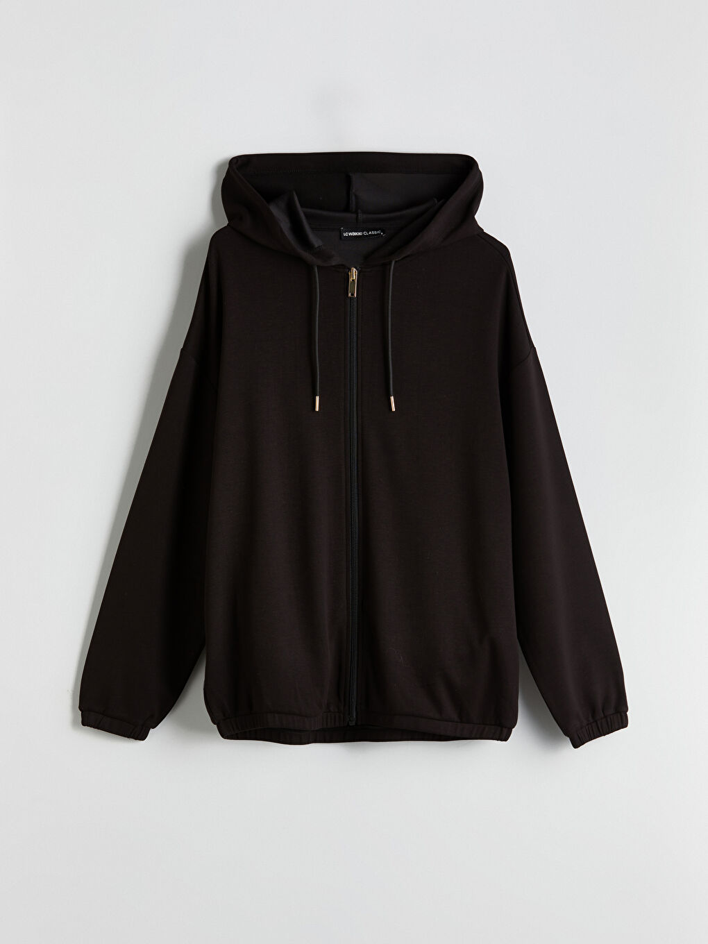 LCWAIKIKI Classic Hooded Oversize Women's Zipper Sweatshirt -W57958Z8-CVL