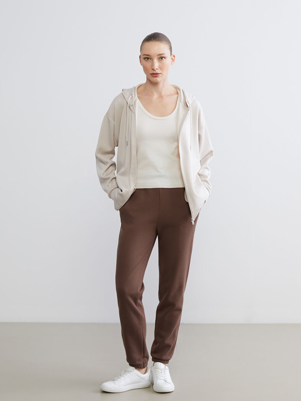 Hooded Oversize Women's Zipper Sweatshirt-1