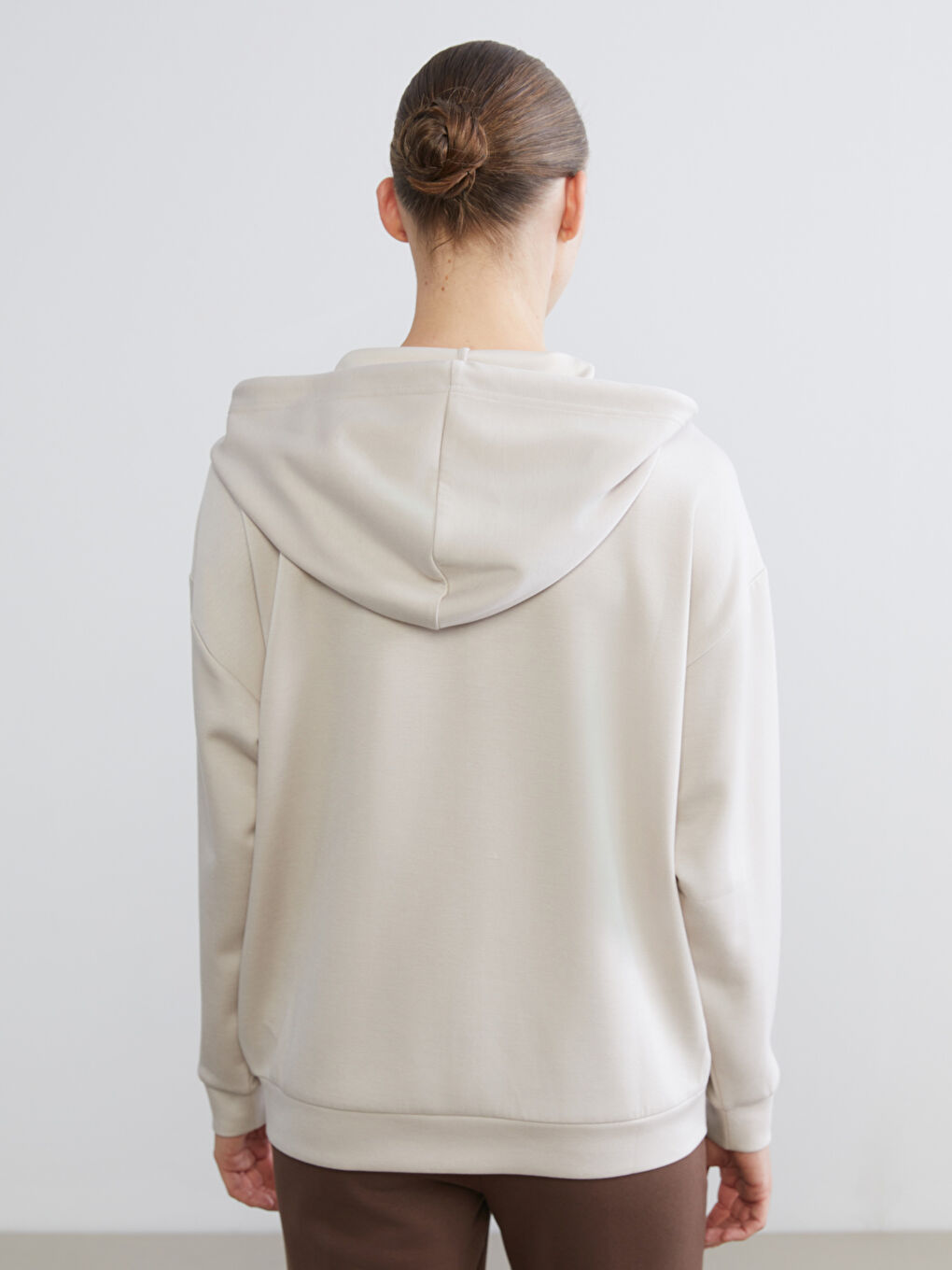 Hooded Oversize Women's Zipper Sweatshirt-3