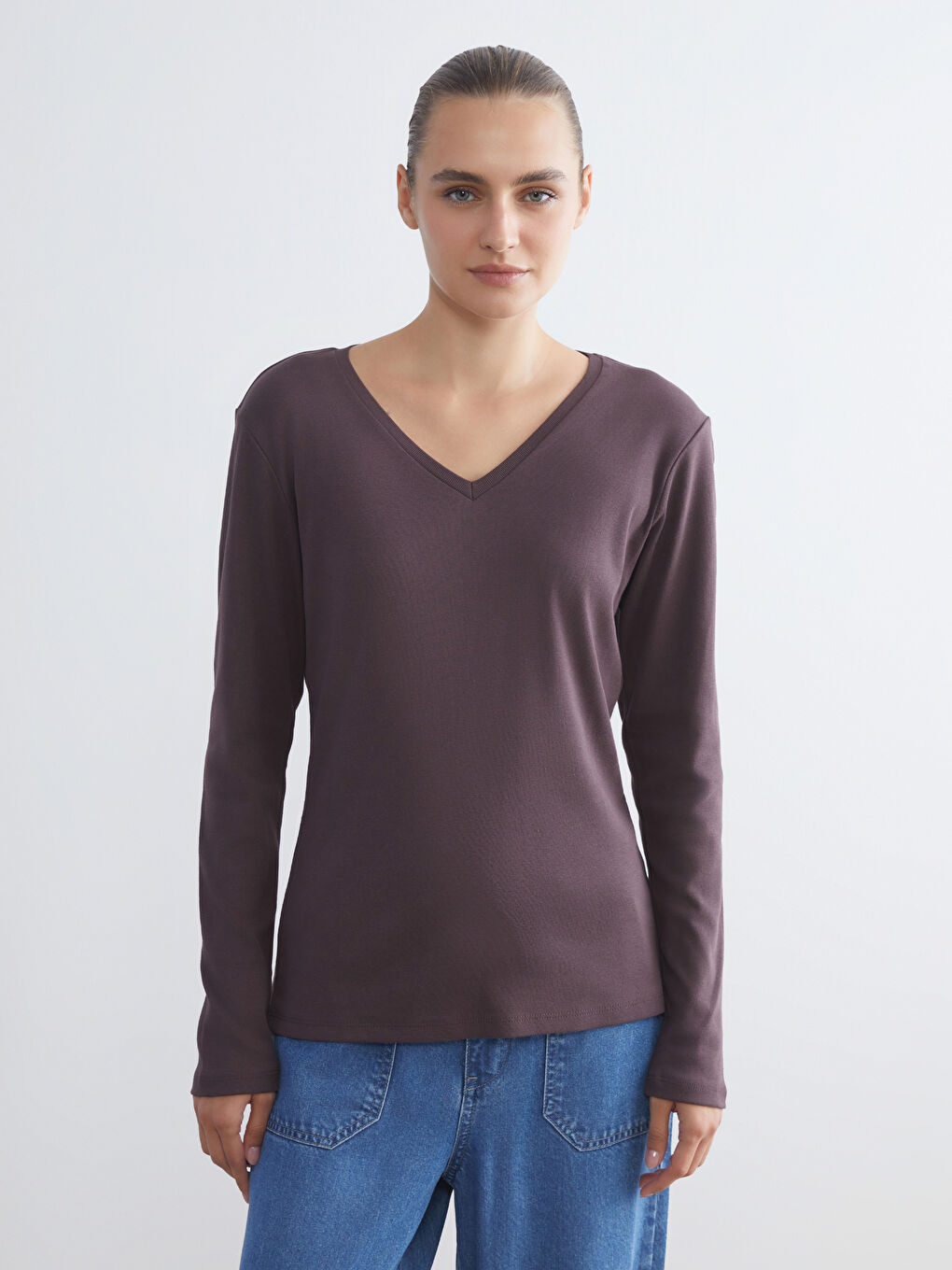 Plus Size V-Neck Women's T-Shirt
